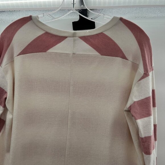 Wonderland by Orange Women's Striped Pullover Sweater Pink/Ivory Size Small - Picture 6 of 9